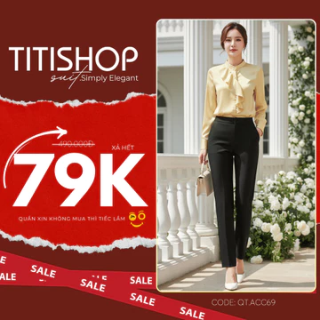 ( Hỏa tốc ) Quần tây nữ , Quần tây nữ TITISHOP , quần tây nữ công sở , xả hết quần tây nữ đẹp QTN001 058