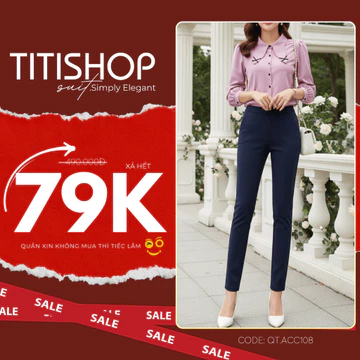 ( Hỏa tốc ) Quần tây nữ , Quần tây nữ TITISHOP , quần tây nữ công sở , xả hết quần tây nữ đẹp QTN001 072