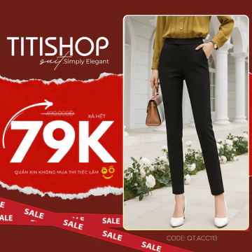 ( Hỏa tốc ) Quần tây nữ , Quần tây nữ TITISHOP , quần tây nữ công sở , xả hết quần tây nữ đẹp QTN001 077