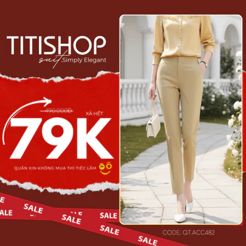 ( Hỏa tốc ) Quần tây nữ , Quần tây nữ TITISHOP , quần tây nữ công sở , xả hết quần tây nữ đẹp QTN001 084