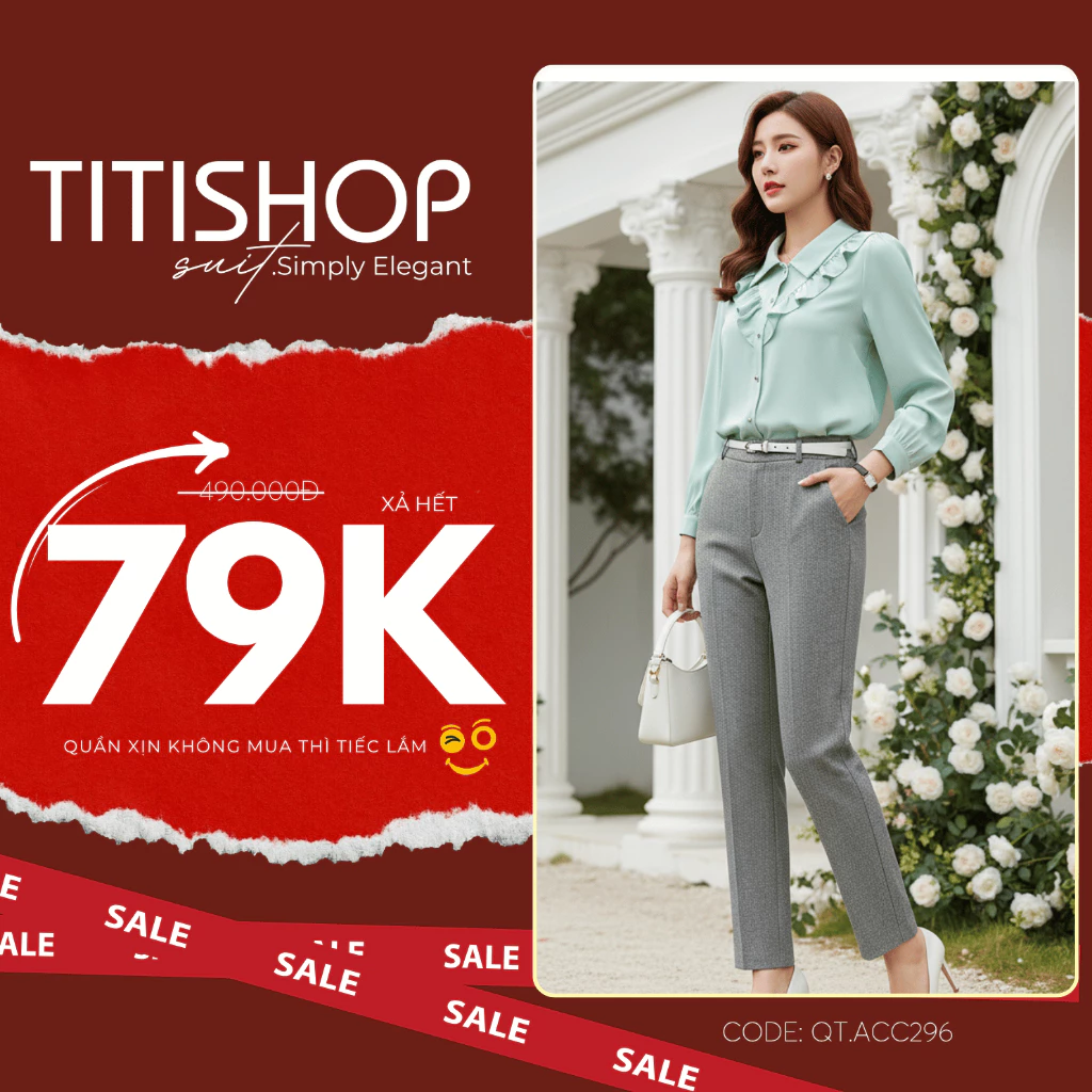 ( Hỏa tốc ) Quần tây nữ , Quần tây nữ TITISHOP , quần tây nữ công sở , xả hết quần tây nữ đẹp QTN001 136
