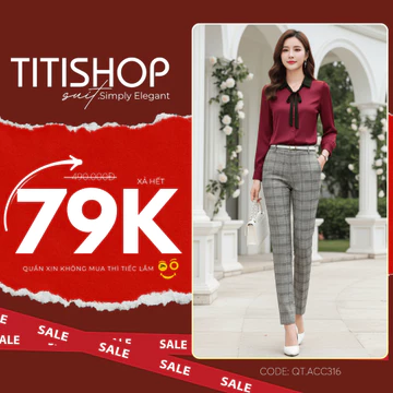 ( Hỏa tốc ) Quần tây nữ , Quần tây nữ TITISHOP , quần tây nữ công sở , xả hết quần tây nữ đẹp QTN001 138