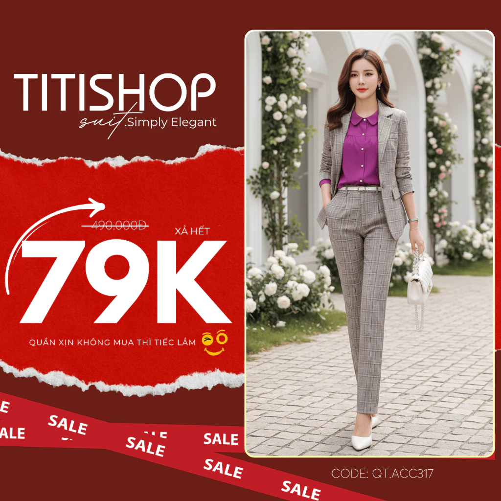( Hỏa tốc ) Quần tây nữ , Quần tây nữ TITISHOP , quần tây nữ công sở , xả hết quần tây nữ đẹp QTN001 140