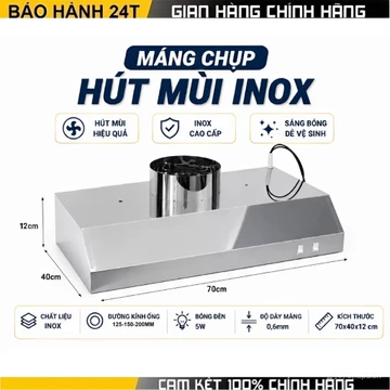 Chụp hút mùi inox gia đình – Tum hút mùi – Máy hút mùi gia đình 60w- 80w và 130w