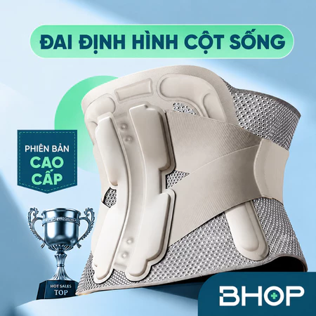 Đai Lưng Cột Sống BHOP - Hỗ Trợ Nâng Đỡ Thắt Lưng, Giữ Thẳng Lưng, Giảm Ê Mỏi Cho Người Ngồi Nhiều