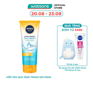 Tinh Chất Chống Nắng Nivea Dưỡng Ẩm Vượt Trội Daily Moist SPF50 PA+++ 180ml