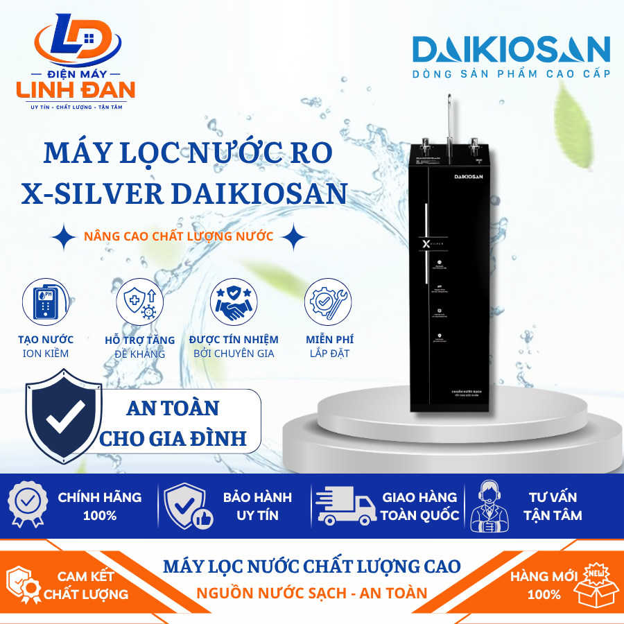 Máy Lọc Nước RO X-SILVER Nóng Nguội Daikiosan DN103-DN203-DN303 - Điện Máy Linh Đan | BigBuy360 - bigbuy360.vn