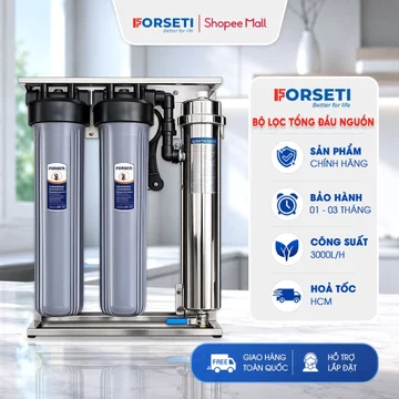 Bộ Lọc Tổng Nước Sinh Hoạt UF 3000L/H Và Cốc Lọc Béo 20 Inch Lắp Đầu Nguồn Hàng Chính Hãng