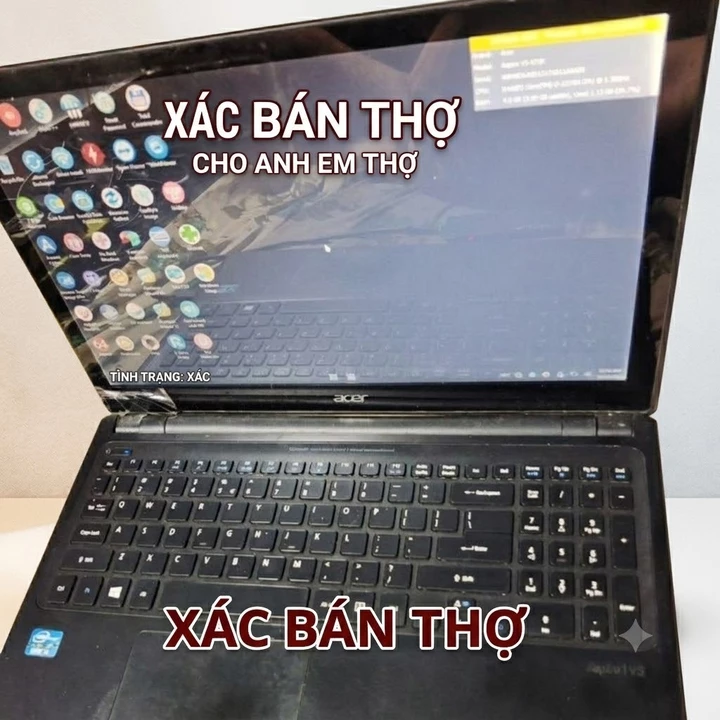 Thanh lý bán thợ laptop acer aspire v5 571p cảm ứng loạn, VGA HD 3000 i3 2375m ram 2gb