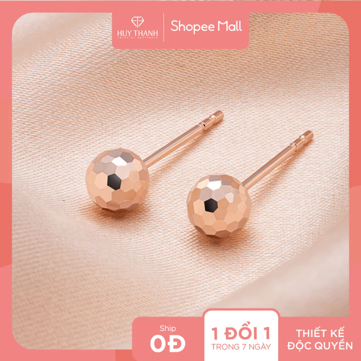 Bông Tai Nữ Vàng Tây 10K BTZ053 Huy Thanh Jewelry