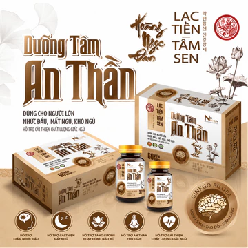 Dưỡng tâm an thần Hoàng Ngọc Đan - Hộp 2 lọ x 30 viên nang mềm