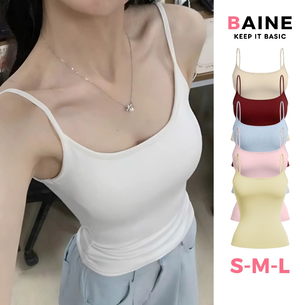 [KO MÚT/ KÈM MÚT] Áo HAI DÂY MẢNH BORIP LỤA Ôm Body Dáng Dài DD18, Áo Thun Nữ 2d Mềm Mát, Co Giãn BAINE