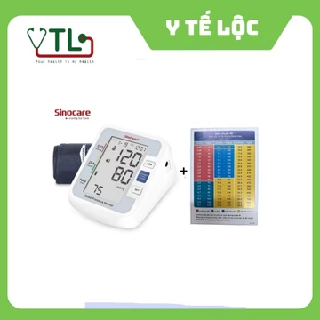 Máy đo huyết áp bắp tay Sinoheart sinocare BA-801 Giọng nói tiếng Việt Tặng kèm 1bảng đo lượng đường huyết