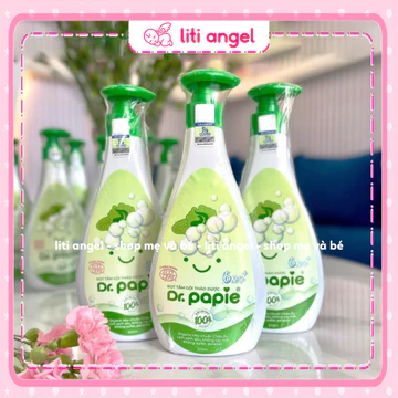 Nước Tắm Gội Thảo Dược Dr Papie Cho Bé, Sữa Tắm Thảo Dược cho trẻ sơ sinh 230ml