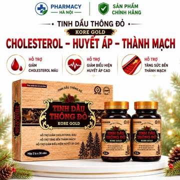 Tinh Dầu Thông Đỏ kore gold - Hỗ Trợ Tuần Hoàn Máu, Giảm Mỡ Máu,ổn định huyết áp , giảm nguy cơ tai biến