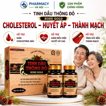 Tinh dầu Thông đỏ Koregold - Hỗ trợ tim mạch, Điều hòa mỡ máu, Giảm xơ vữa, Tăng tuần hoàn máu, Chính hãng