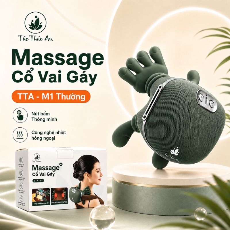 Máy Massage Bàn Tay Túc Thảo An Chườm Nóng Hồng Ngoại Massage Cổ Vai Gáy Giảm Đau Nhức Giảm Đau Mỏi
