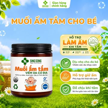 Muối Tắm Ấm SingSong 200g Cho Bé, Muối Tắm Viêm Da Cơ Địa, Hỗ Trợ Làm Ấm, Dịu Nhẹ Cho Da Bé 0+
