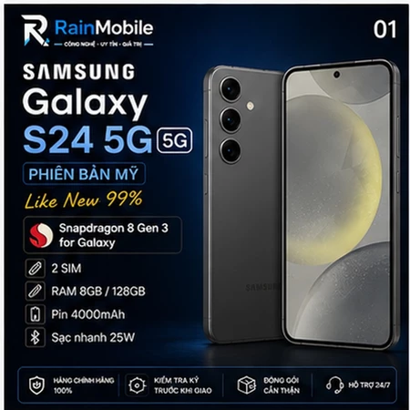 Samsung Galaxy S24 5G Mỹ – Like New 99% – Snapdragon 8 Gen 3