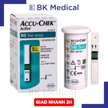 (hỏa tốc) Que thử đường huyết Accu-Chek Active hộp 50 que
