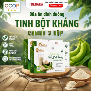 Tinh Bột Kháng BAKA 60% Tinh Bột Kháng Chuối Tiêu Xanh, Hỗ Trợ Tiêu Hóa, Giảm Táo Bón 500g Rewritten Title: Hỗ Trợ Tiêu