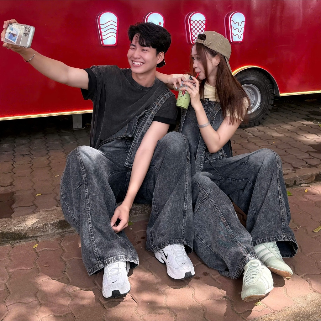 [Deal Độc Quyền ShopeeVIP] Quần Yếm Jean Rách V3 SSS.A Ống Cong Form Unisex Cá Tính Che Khuyết Điểm SSSTORE.Aesthetic | BigBuy360 - bigbuy360.vn