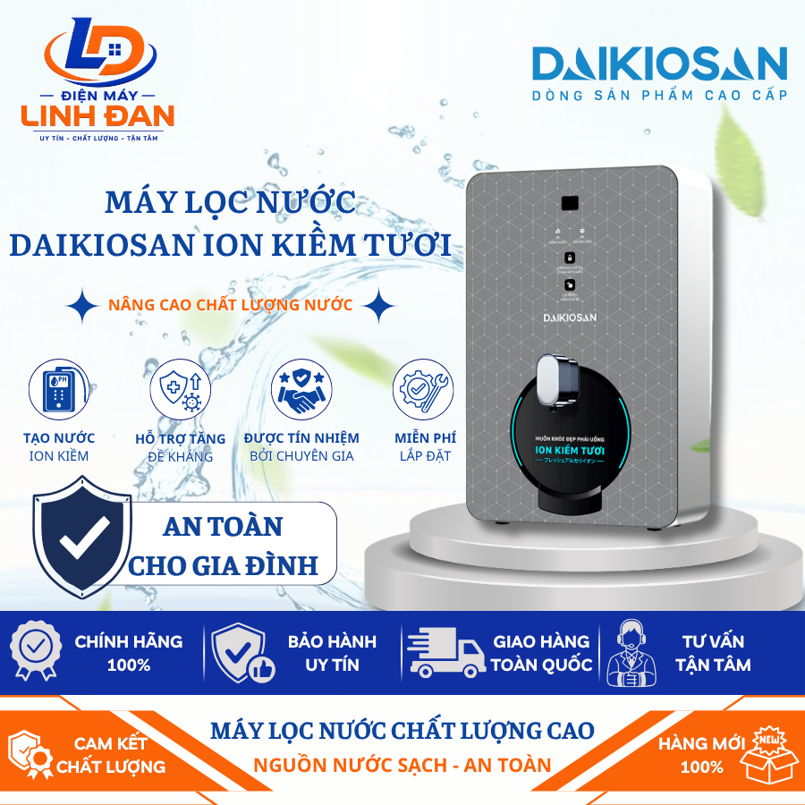 Máy Lọc Nước Daikiosan DN069 DN068 Biến Đổi Nước RO Thành Nước ION Kiềm Có Từ Trường - Điện Máy Linh Đan | BigBuy360 - bigbuy360.vn