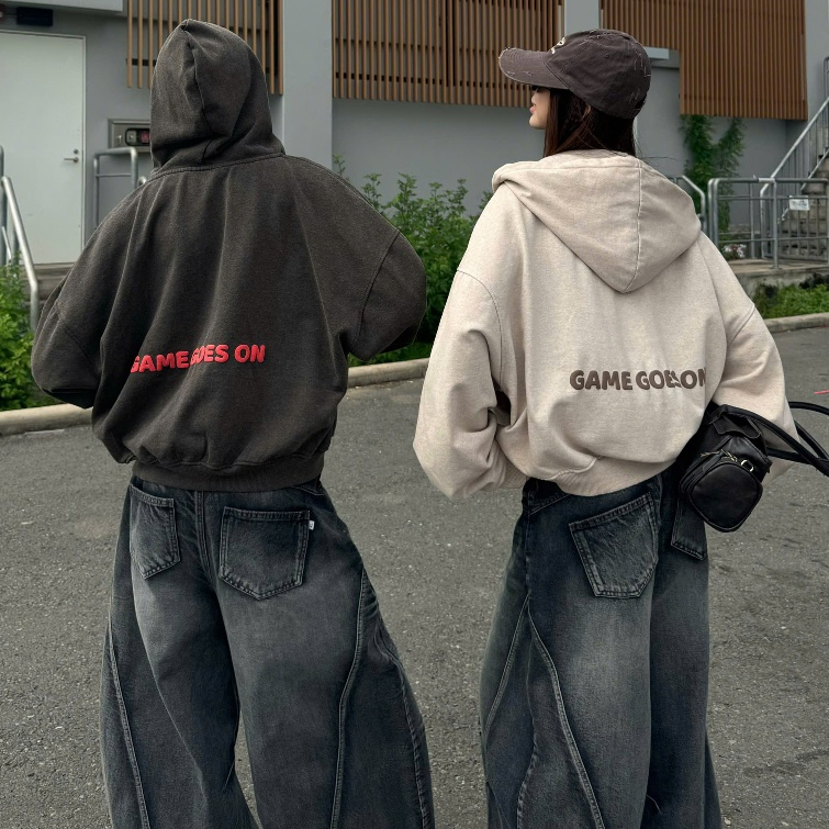 [Deal Độc Quyền ShopeeVIP] Áo Khoác Zip Wash PREMIUM In Nổi Vải Nỉ Chân Cua Boxy Unisex Rộng Nam Nữ | SSSTORE.Aesthetic | BigBuy360 - bigbuy360.vn
