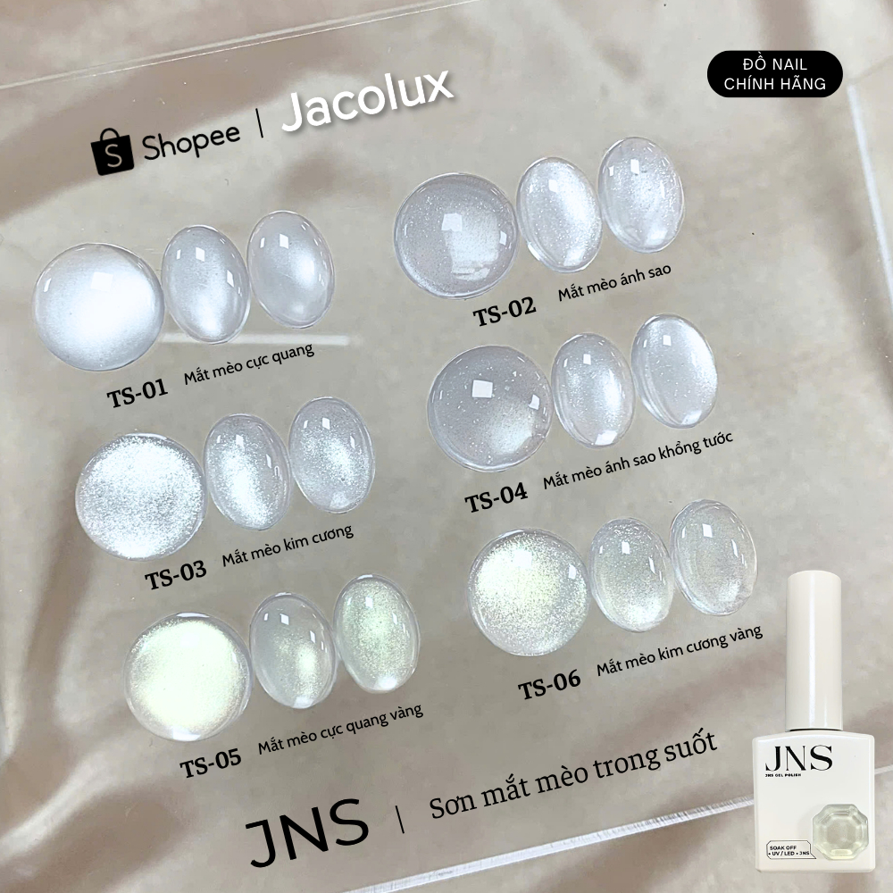 Sơn gel mắt mèo trong suốt ít đổi màu nền JNS đồ nails Nghi Thảo GJNSXM
