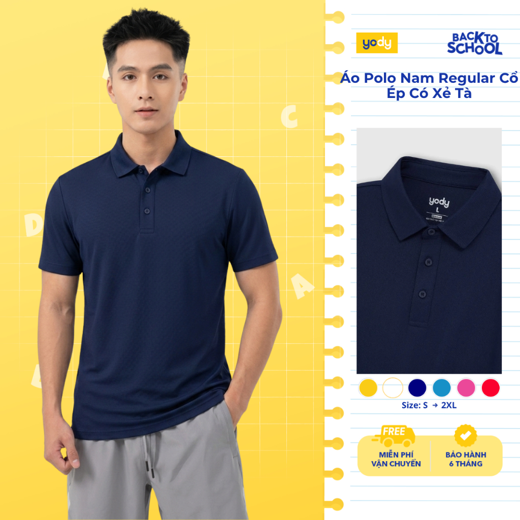 [POLO ALL IN 1] Áo Polo Nam Regular Cổ Ép Có Xẻ Tà MCPO26A023