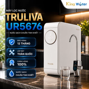 [GIÁ TẠI KHO] Máy Lọc Nước RO Truliva UR5676 Có Đèn UV | Tủ Để Gầm 03 Lõi, Vòi Điện Tử Thông Minh