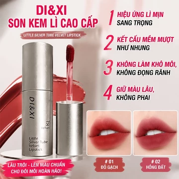 Son Kem Lì Siêu Lì , Chất Mềm,Mịn Môi, Chống Nước Chống Khô, Dưỡng Ẩm Mịn Nhung, Lâu Trôi, Hàng Chính Hãng