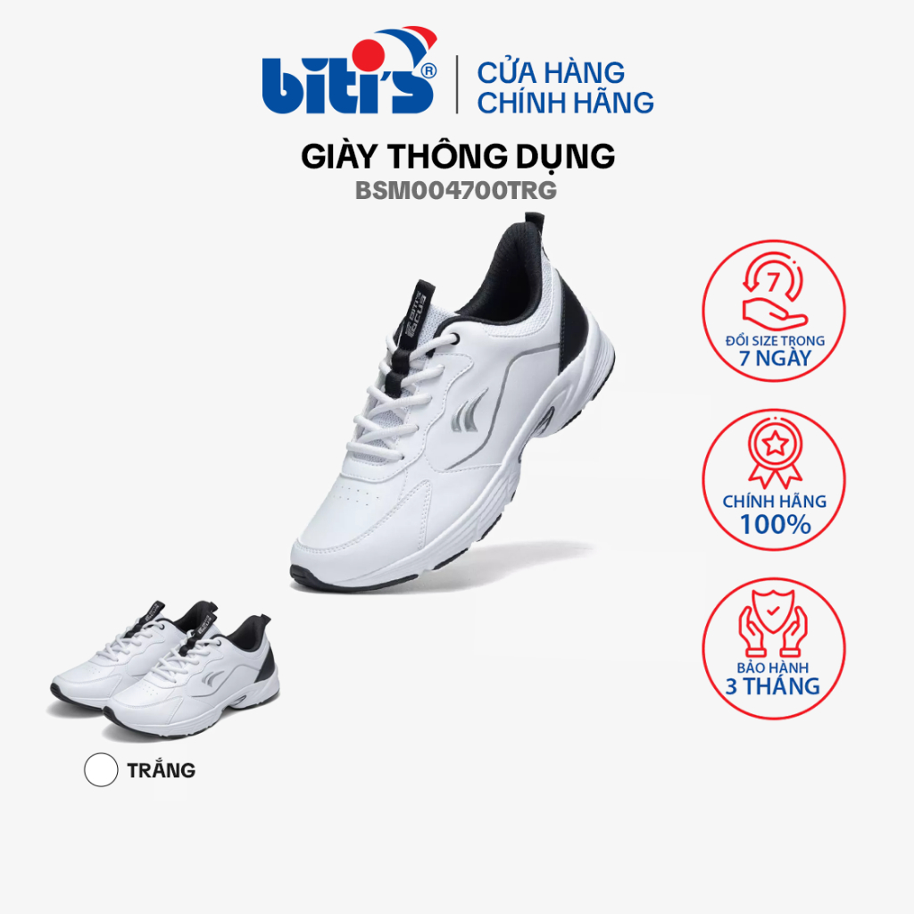 Giày thông dụng Nam Biti's BSM004700TRG (Trắng)