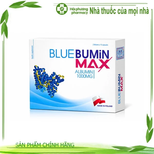 Viên Uống Tăng Đề Kháng Bluebumin Max- Hỗ trợ tăng cường sức khoẻ, giảm mệt mỏi, ốm vặt, phục hồi sức khoẻ hộp 30 viên