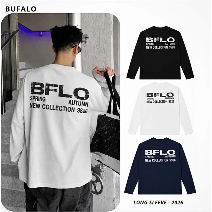 [DEAL MỞ BÁN] Áo Thun Dài Tay Longsleeve Nam Nữ Vải Waffle Hình in Chữ Xước Form Rộng Boxy BFL