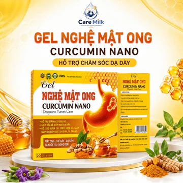 Gel Nghệ Mật Ong Curcumin Nano 20 Gói x 10ml, Bổ Sung Nghệ Và Mật Ong, Tiện Lợi Dễ Dùng - TPCN007
