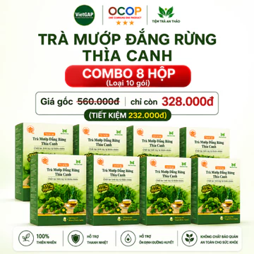 {DEAL HỜI} 8 Hộp Trà Mướp Đắng Rừng Thìa Canh, Trà Thảo Mộc Khổ Qua Rừng, Trà Túi Lọc Hộp 10 Gói