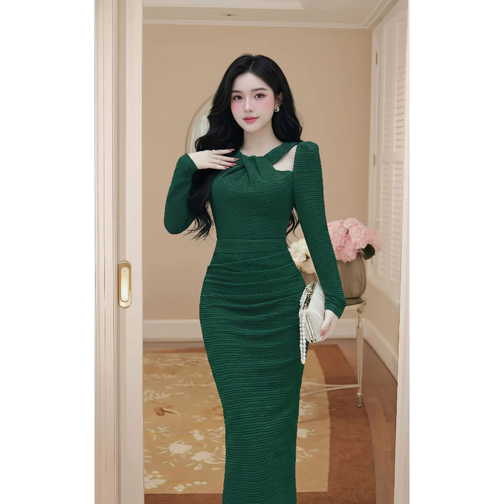 Váy Công Sở MDU3827 Thiết Kế Cổ Váy Cut-Out Cách Điệu Dáng Váy Ôm Body Từ MDU