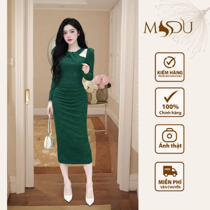 Váy Công Sở MDU3827 Thiết Kế Cổ Váy Cut-Out Cách Điệu Dáng Váy Ôm Body Từ MDU