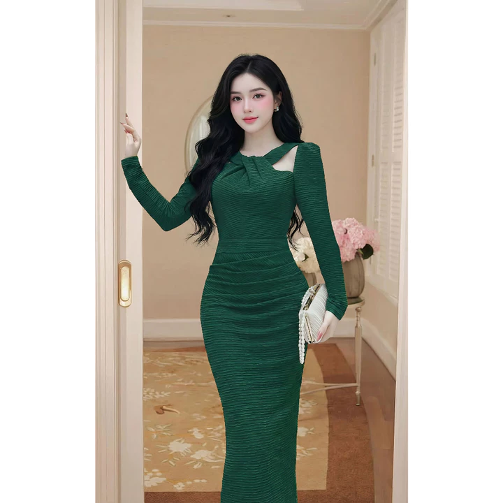 Váy Công Sở MDU3827 Thiết Kế Cổ Váy Cut-Out Cách Điệu Dáng Váy Ôm Body Từ MDU