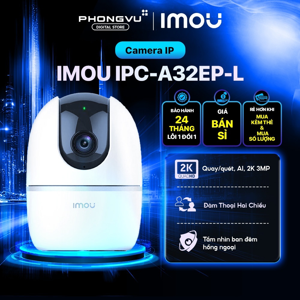Camera IP IMOU A32EP & A52P (5MP 3K) - Quay Quét, Đàm Thoại 2 Chiều - Bảo Hành 24 Tháng