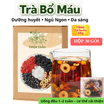 Trà Bổ Máu Táo Đỏ Kỷ Tử Dưỡng Nhan Ngủ Ngon, Đẹp Da Cho Người Suy Nhược Thức Khuya