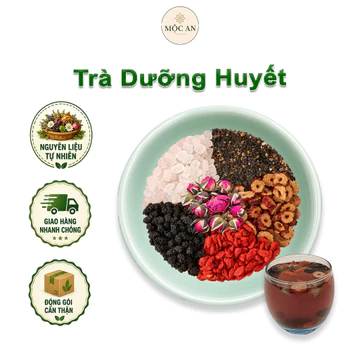 Trà Dưỡng Huyết Mộc An Dâu Tằm Táo Đỏ Kỷ Tử Hắc Kỷ Tử Nụ Hồng | Trà Thảo Mộc