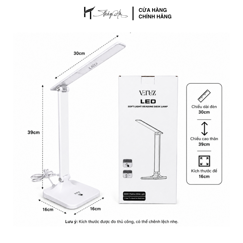 Đèn Để Bàn Nối Mi – 3 Chế Độ Sáng, Dùng Phun Xăm, Làm Nail, Học Tập, đèn LED VETUZ / Thúy Hà | BigBuy360 - bigbuy360.vn