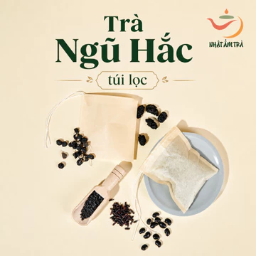 (Set 5 gói) Trà Ngũ Hắc túi lọc -Nuôi dưỡng tóc dày đen khỏe, bổ thận (Đậu đen -gạo đen -mè đen - dâu tằm - hắc kỷ tử