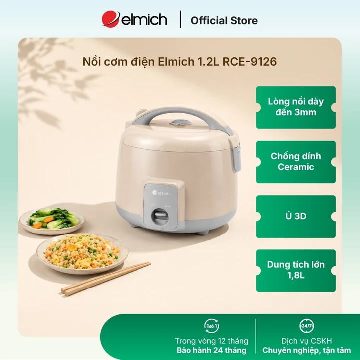 Nồi cơm điện Elmich daily 1.2L RCE-9126