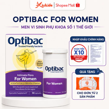 Lợi khuẩn phụ khoa Optibac For Women hỗ trợ cân bằng độ pH tự nhiên ngăn ngừa viêm nhiễm, giảm nguy cơ bênh phụ khoa