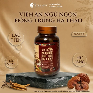 Viên Uống Ăn Ngon Ngủ Ngon Đông Trùng Hạ Thảo, Hỗ Trợ Dễ Ngủ, Ngủ Sâu, Bồi Bổ Sức Khỏe (30-60 Viên)