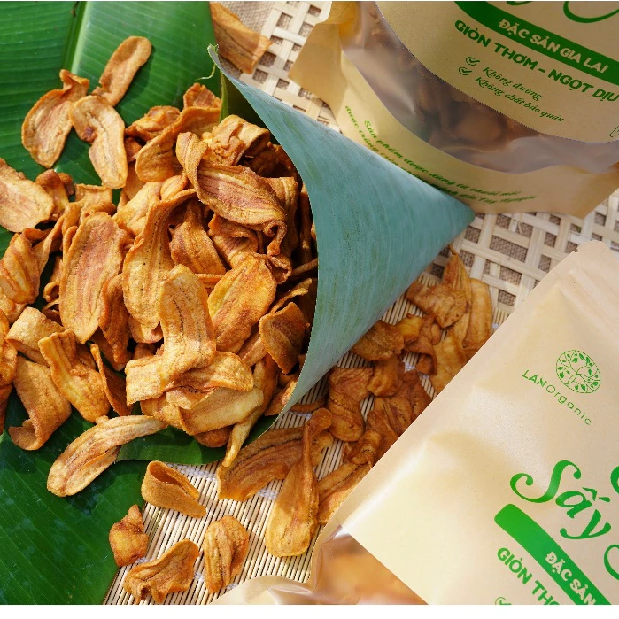 Chuối sấy mộc nguyên vị, không đường, không chất bảo quản ,Đồ Ăn Vặt Ngon Healthy