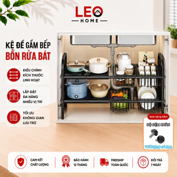 Kệ để đồ nhà bếp, để xoong nồi, kệ để gầm bồn rửa bát, kệ để đồ nhà tắm bằng thép cacbon chống gỉ